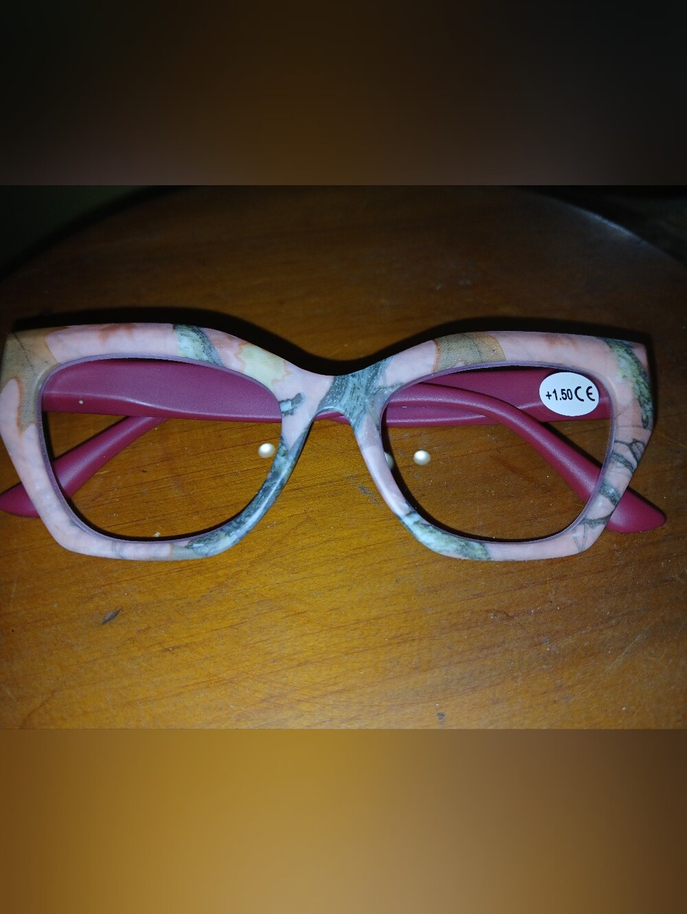 Marble Print Cat Eye Trendy Reading Glasses 1.5